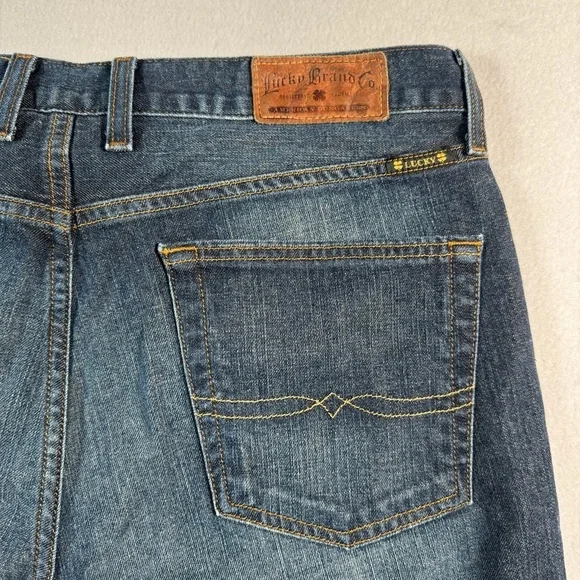 Lucky Brand Jeans Mens 34 Vintage Straight Mid Rise Dark Wash - Picture 12 of 13
